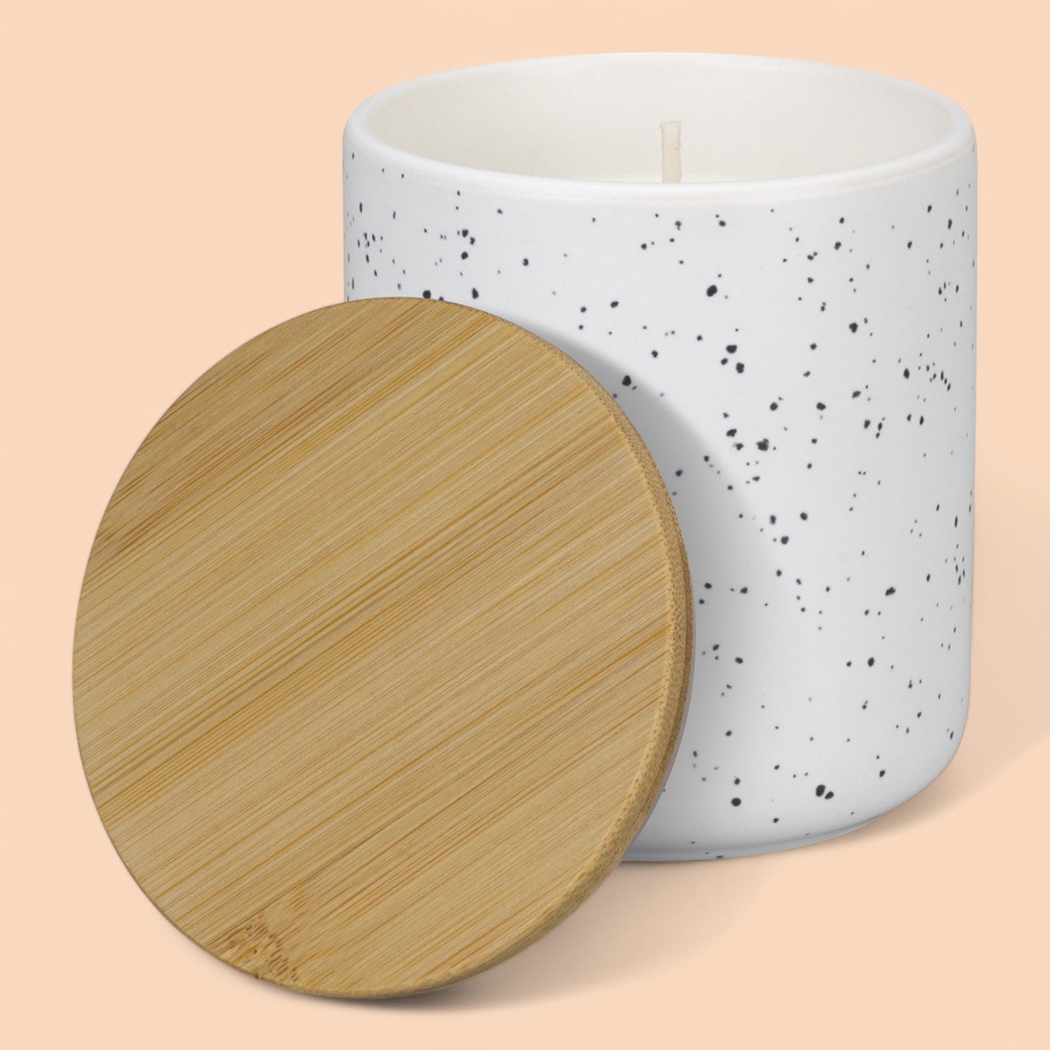 Candle with Branded Bamboo Lid