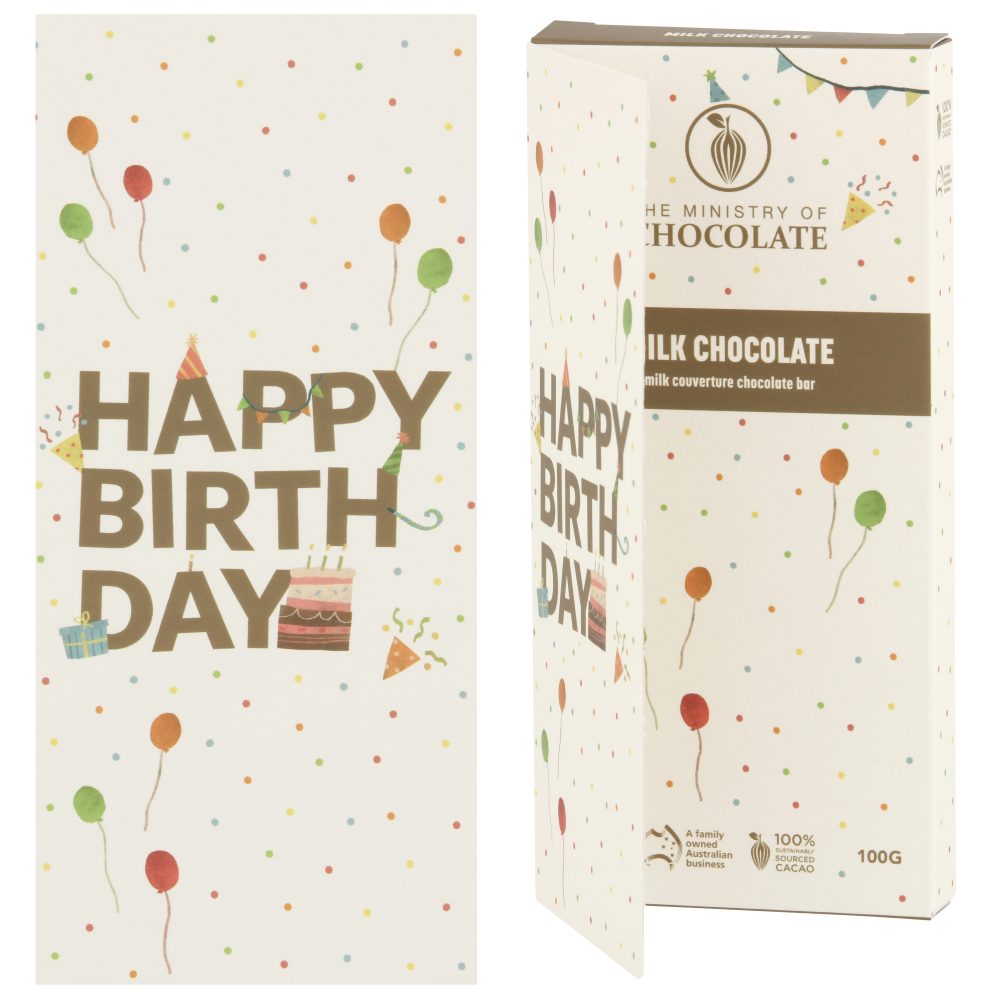 Ministry of Chocolate - Happy Birthday Bar 100g