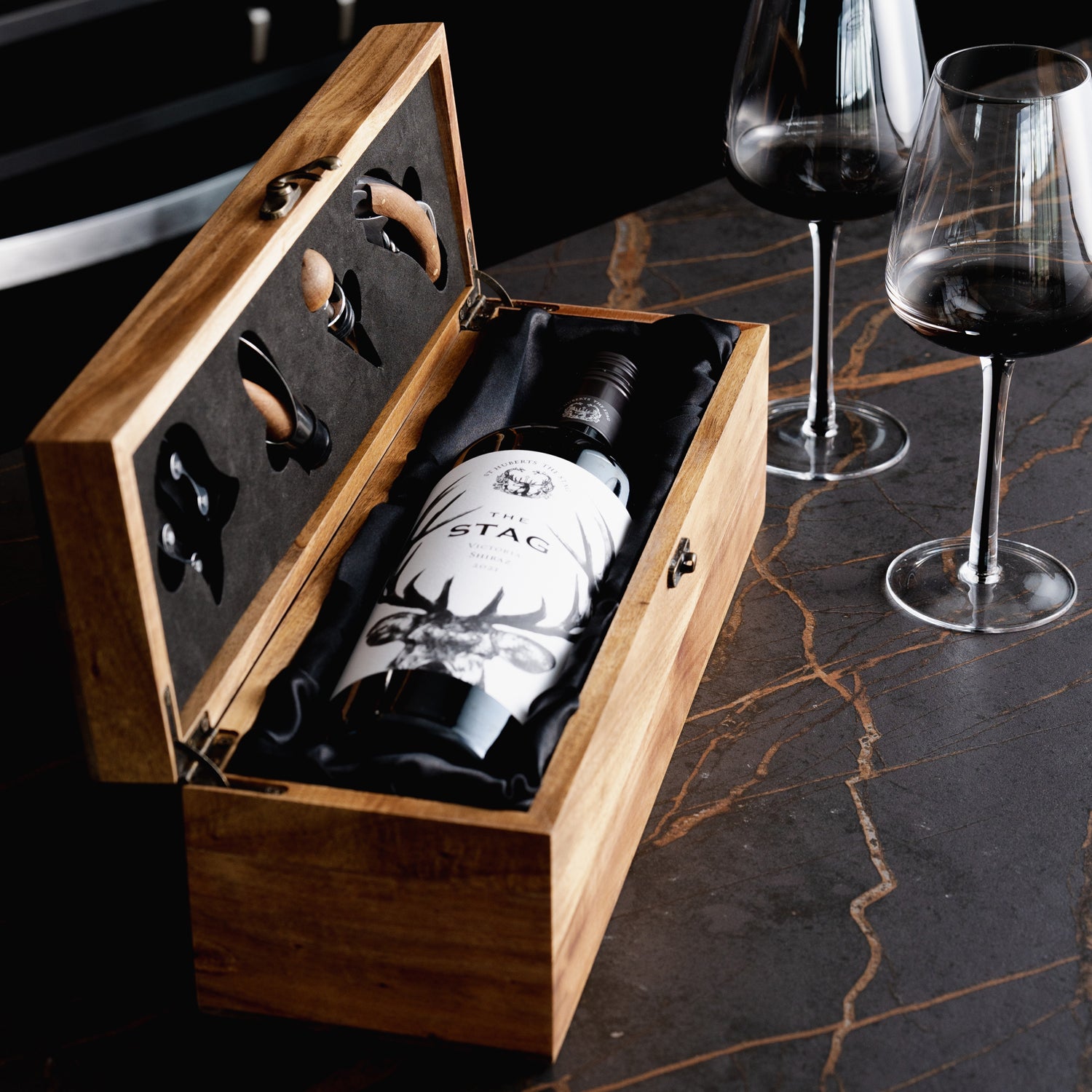 Wooden Wine Gift Box Set