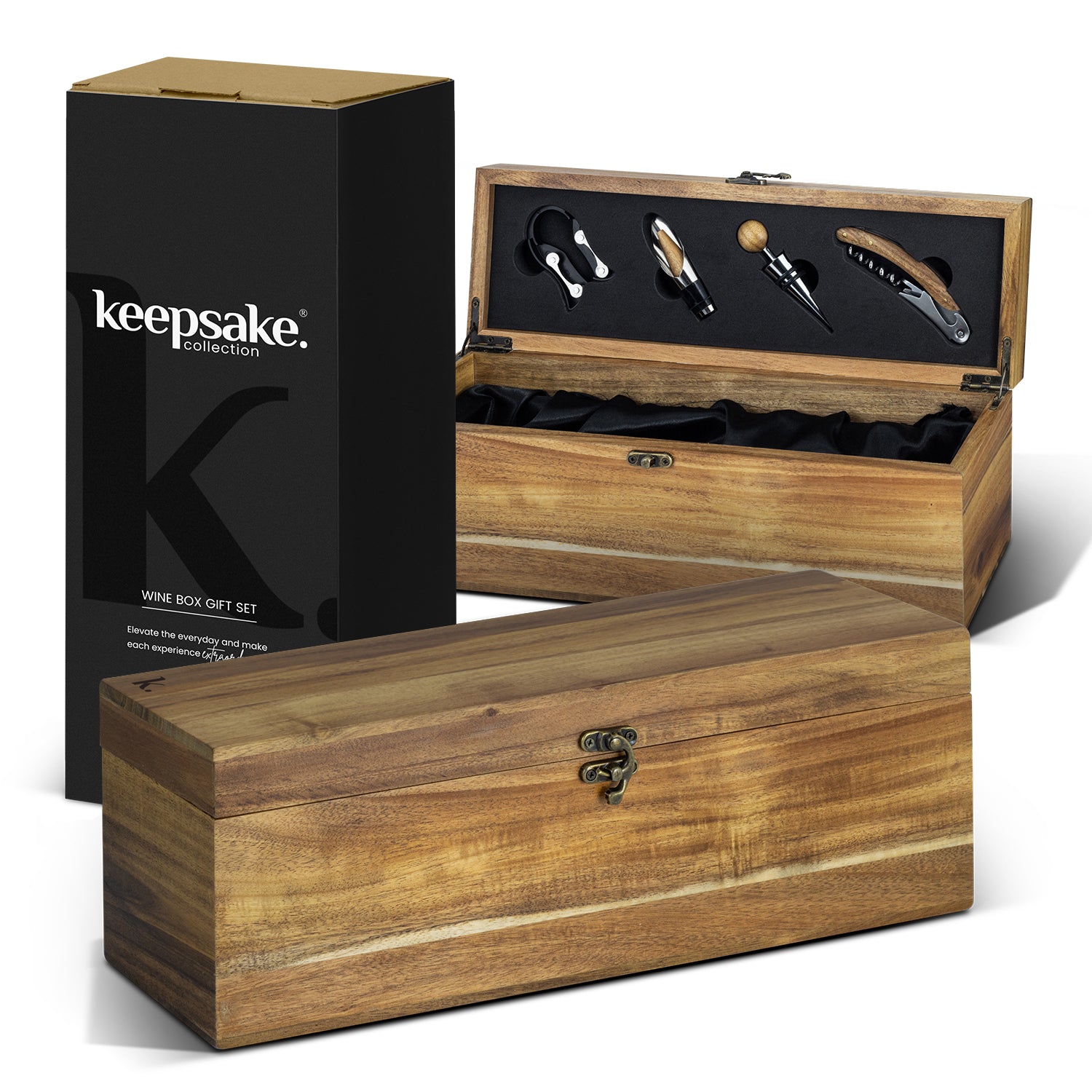 Wooden Wine Gift Box Set