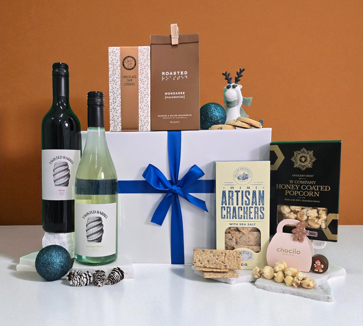 The Christmas Double Wine & Treats Hamper | Australia Wide Delivery