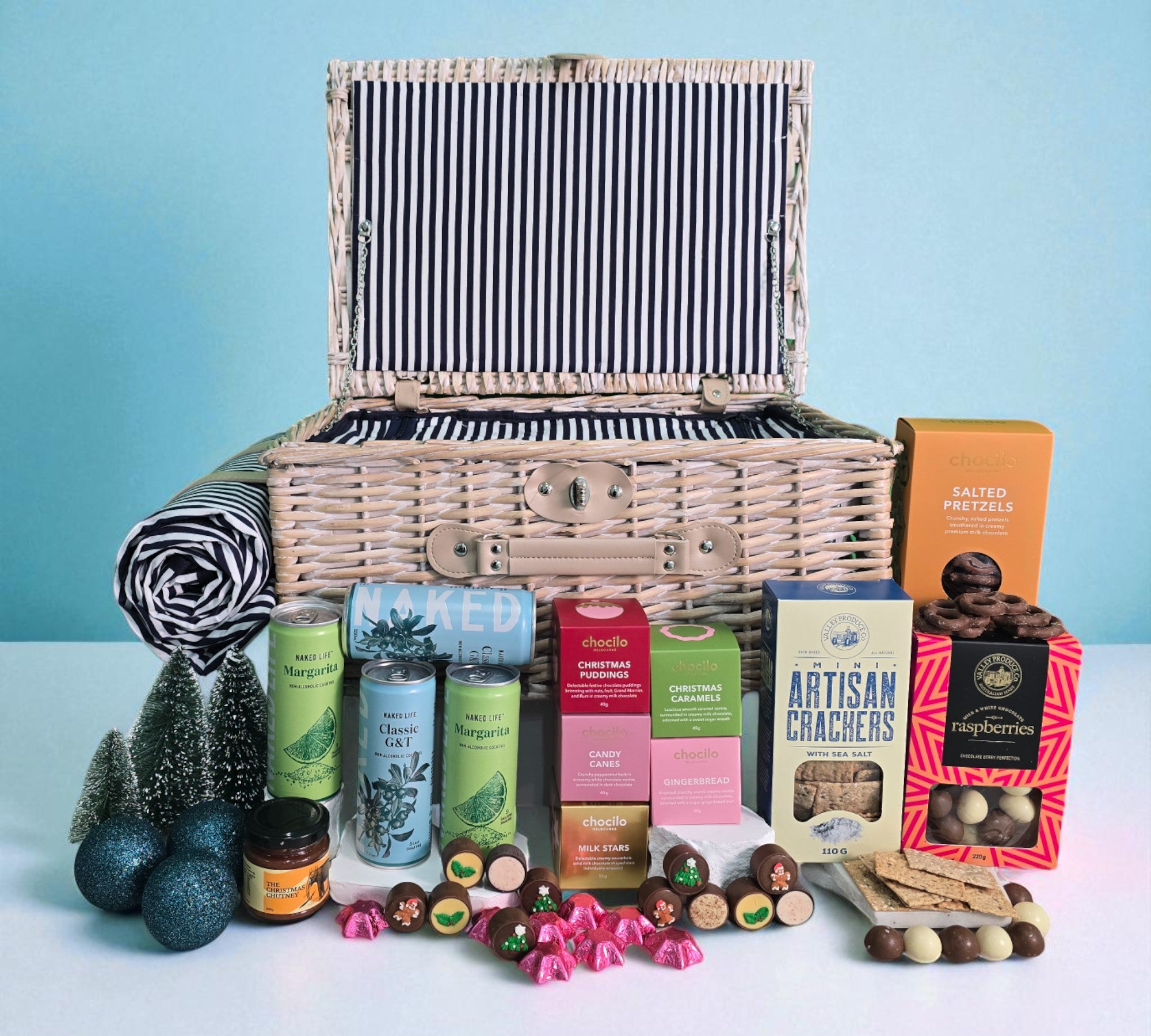 The Deluxe Non-Alcoholic Holiday Indulgence Basket