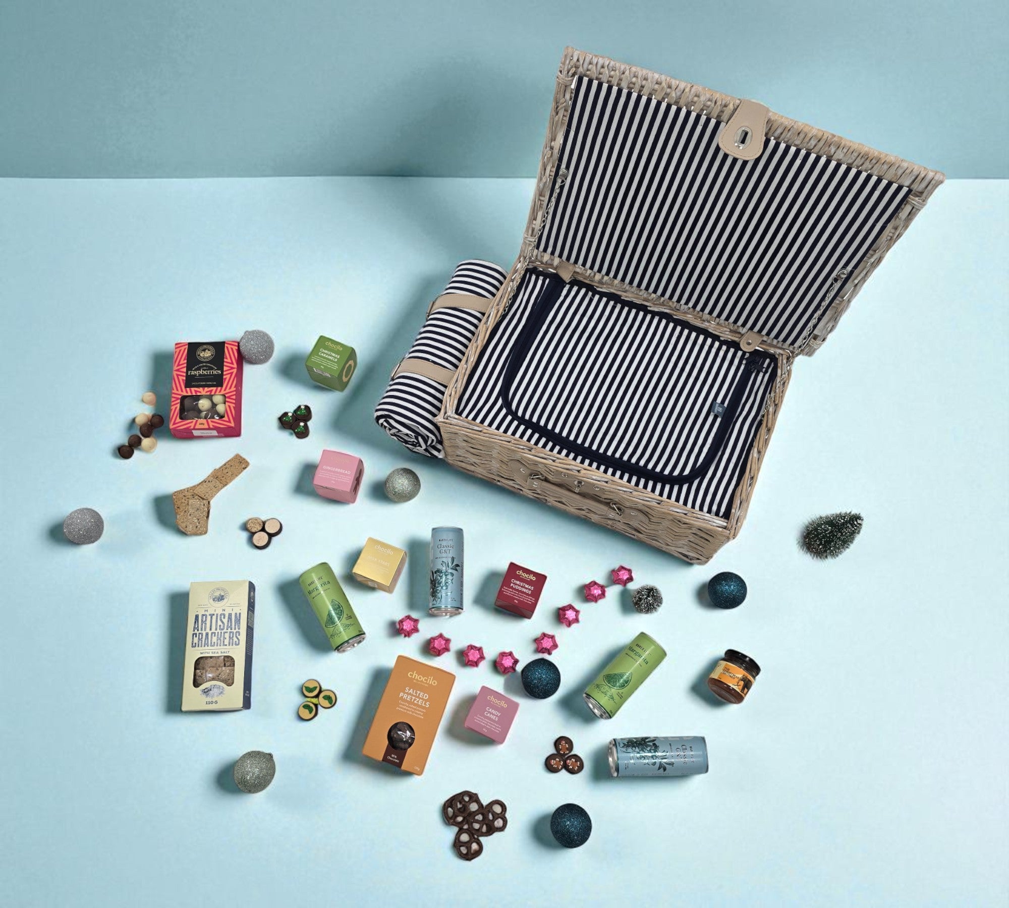 The Deluxe Non-Alcoholic Holiday Indulgence Basket