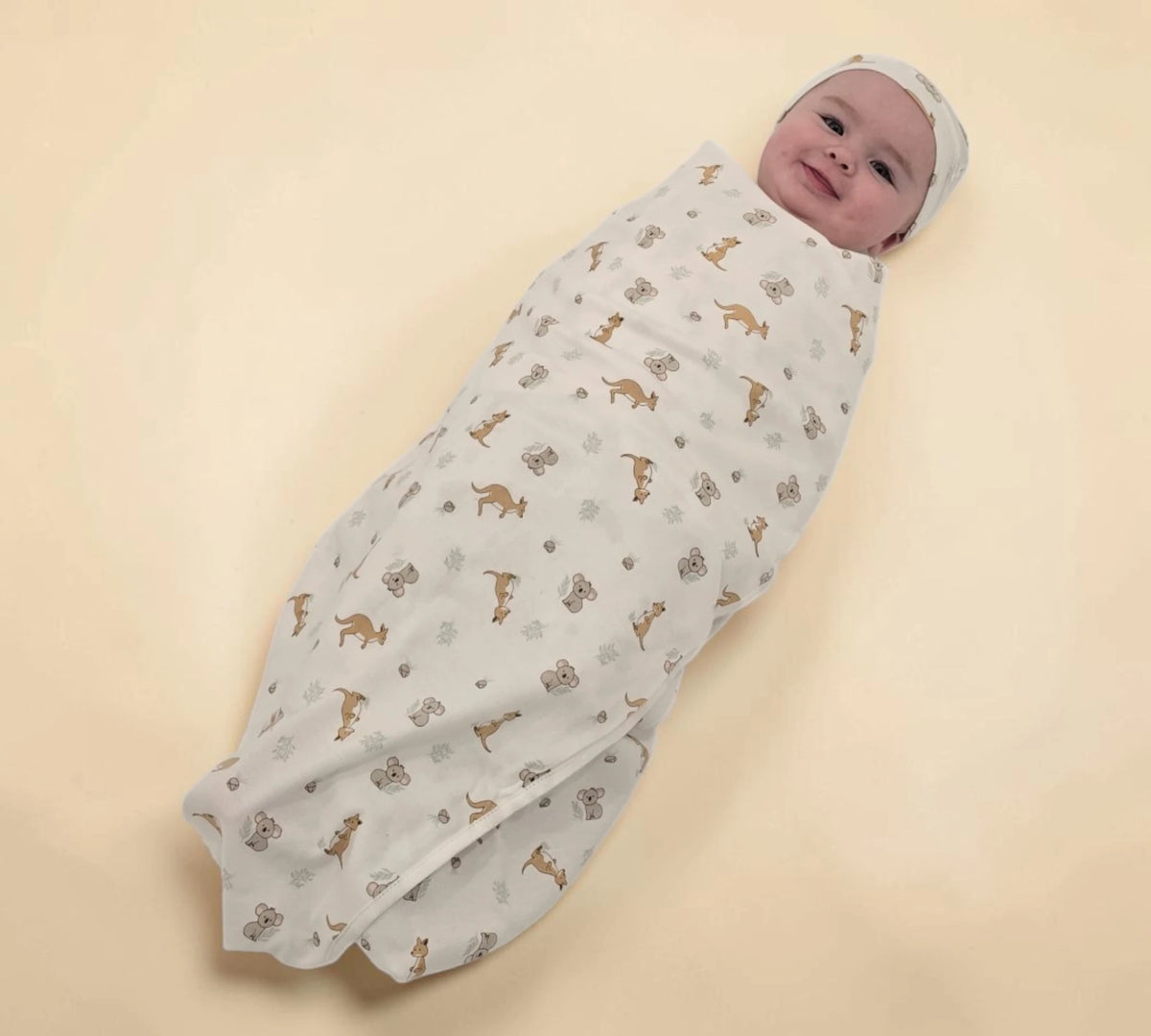 The Grand Baby Collection - swaddle wrap and beanie