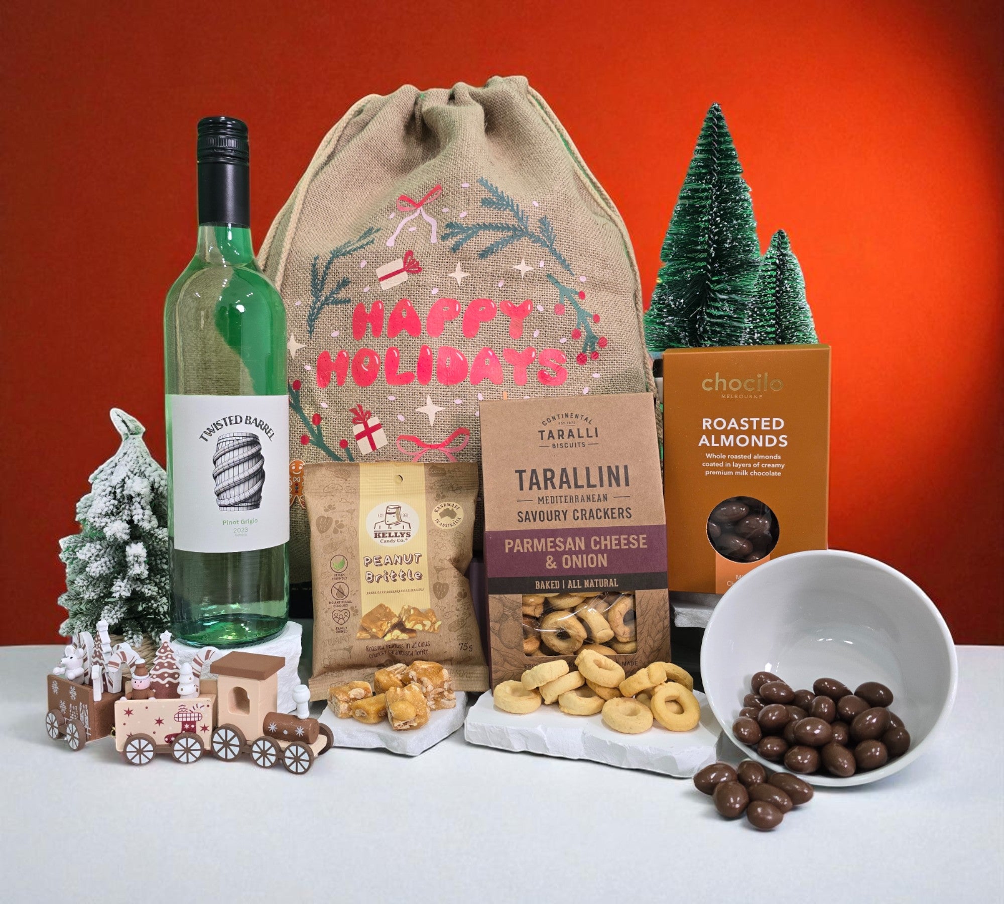 Santa’s Pinot Grigio & Goodies Gift
