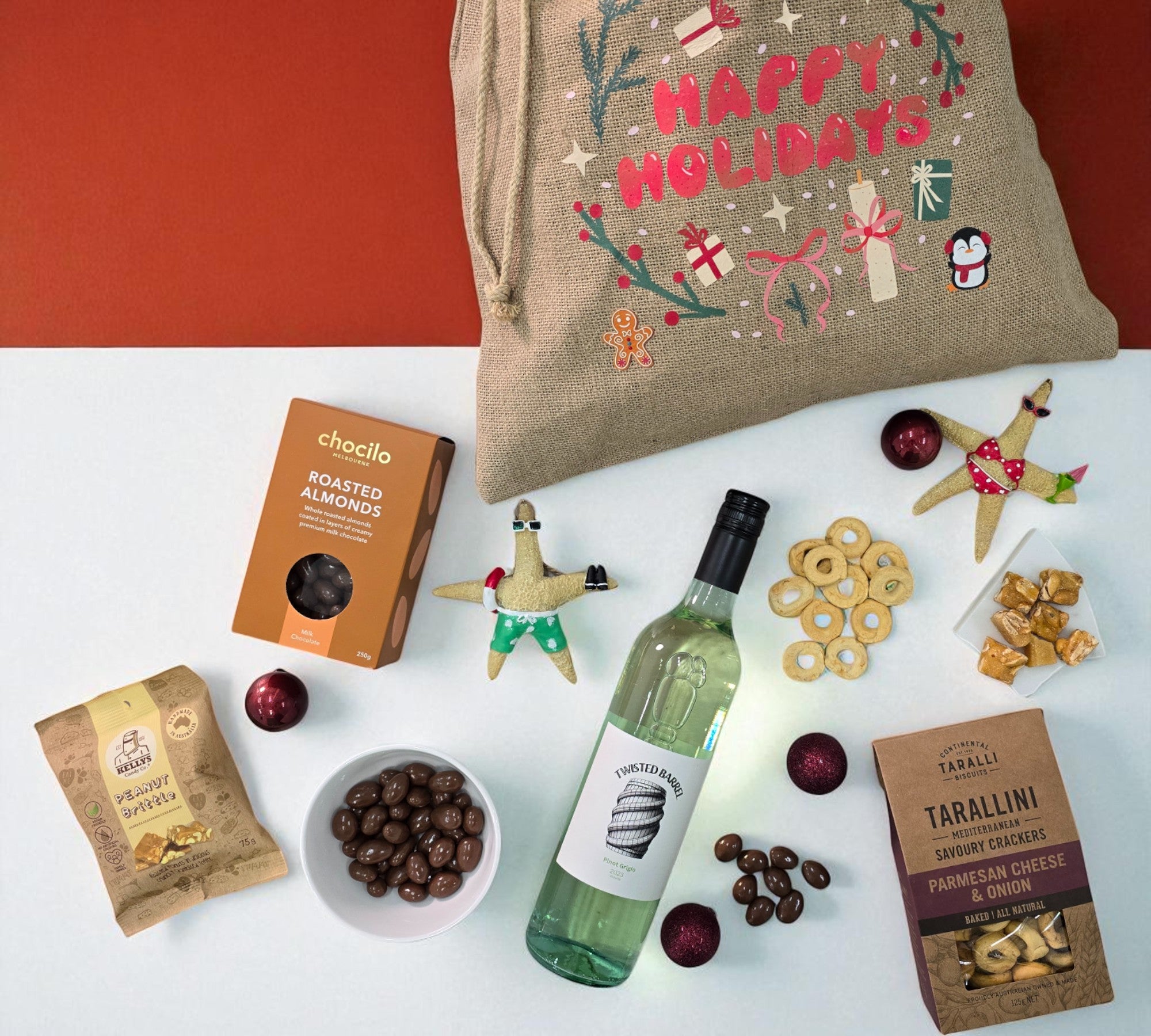 Santa’s Pinot Grigio & Goodies Gift