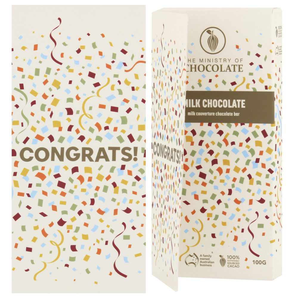 Ministry of Chocolate - Congratulations Bar 100g